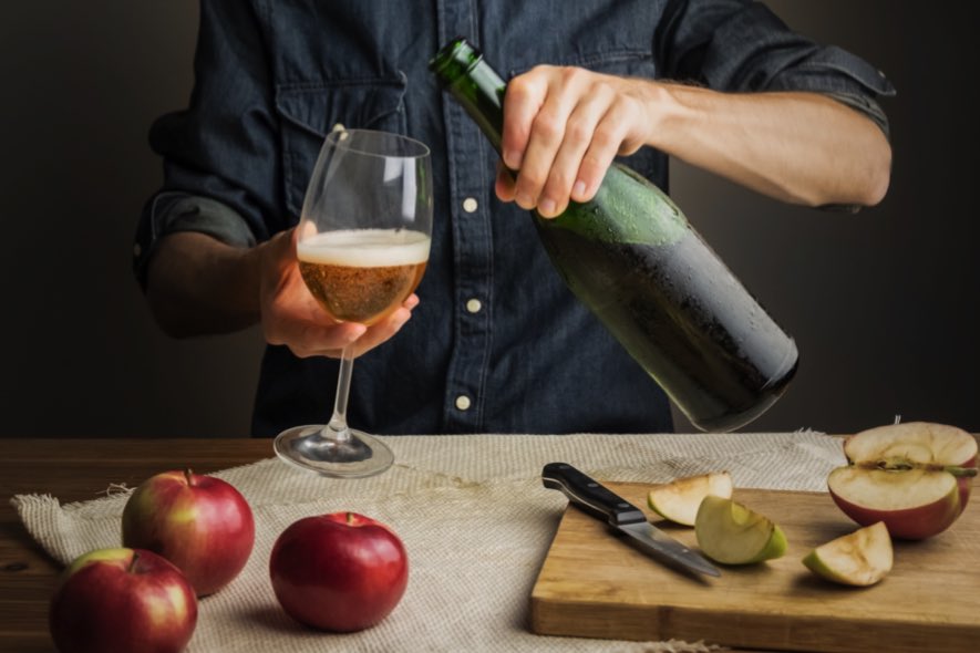 Verre de cidre de glace Verre de cidre de glace